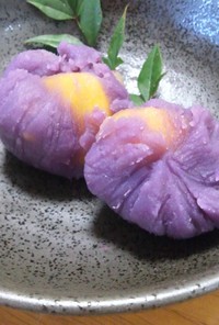 紫芋で栗きんとん