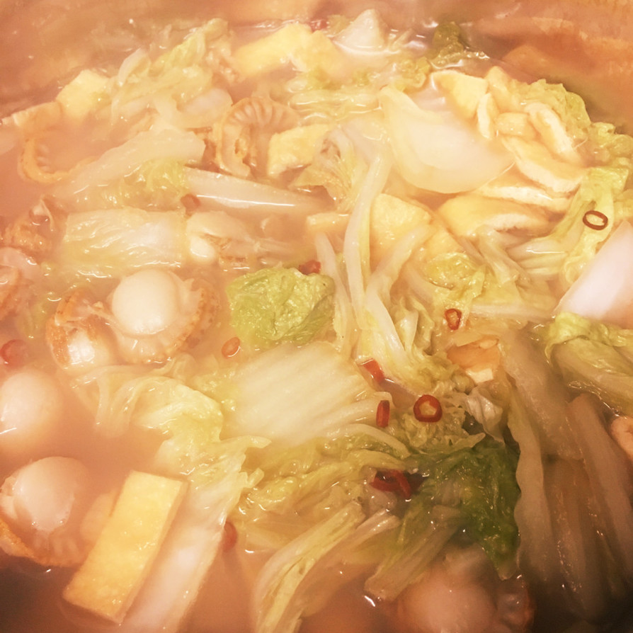 白菜とベビーホタテの煮物の画像