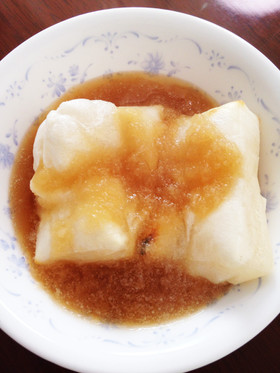 お餅のアレンジ…みぞれあんかけ焼きもち