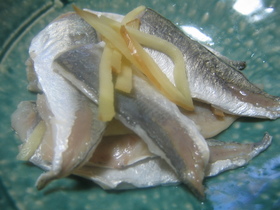 小あじの酢漬け