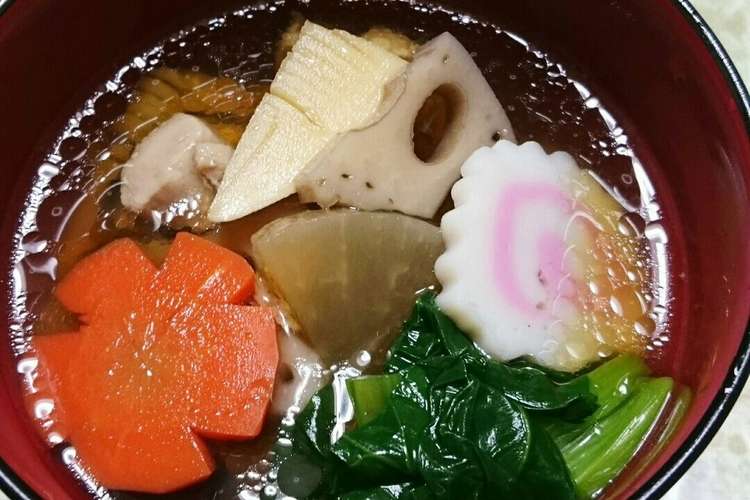 おせちに しょうゆ味のお雑煮 だしから レシピ 作り方 By のり子のおかず クックパッド