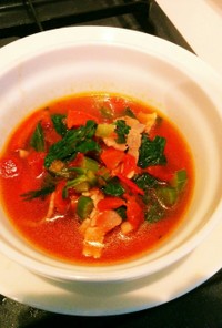 【簡単】セロリのトマトスープ