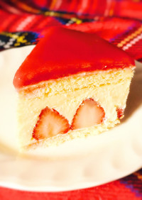 糖質制限◆苺のフレジェ風ケーキ