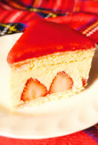 糖質制限◆苺のフレジェ風ケーキ