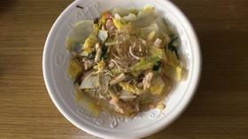 カニ缶と春雨の中華炒め