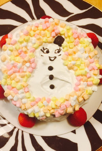 雪だるまのクリスマスケーキ