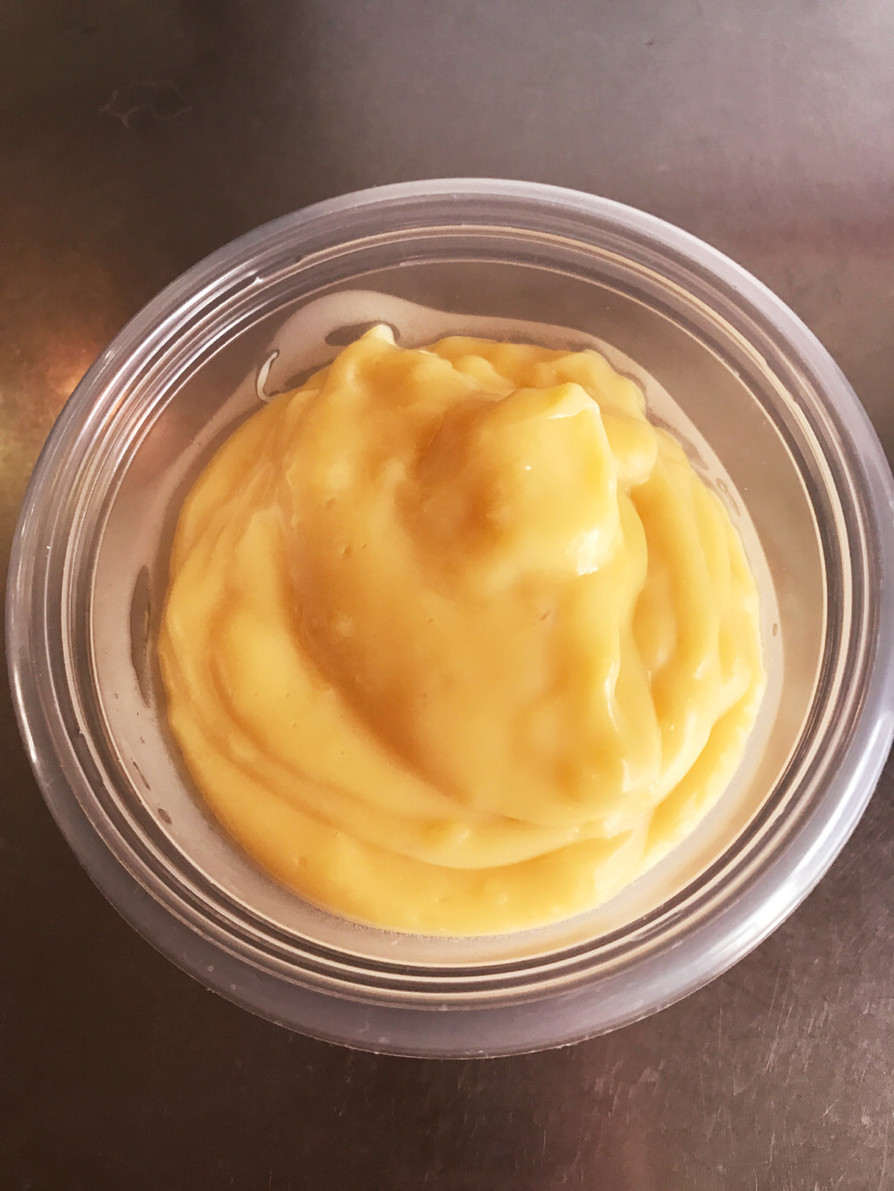 レンジで簡単カスタードクリーム　低脂肪乳の画像