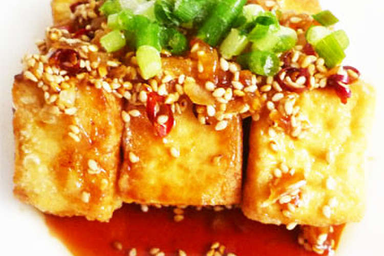 鶏肉の代わりに厚揚げでユーリンチー油淋鶏 レシピ 作り方 By Liqueur クックパッド 簡単おいしいみんなのレシピが360万品
