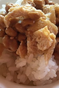 納豆と油揚げのご飯