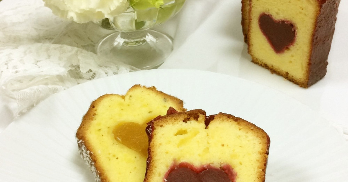 華やかな赤いハートのパウンドケーキ レシピ 作り方 By しおじいちゃん クックパッド