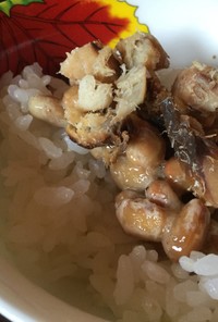 納豆と鯵のそぼろのご飯