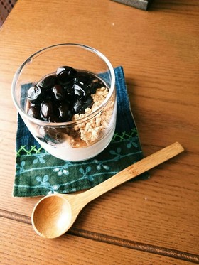 黒豆きな粉ヨーグルト♪