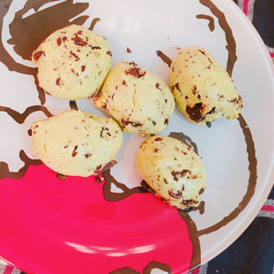 【簡単♡】抹茶ラテチョコチップクッキーの写真