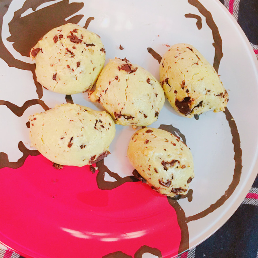 【簡単♡】抹茶ラテチョコチップクッキーの画像