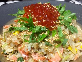 簡単お祝い料理！鮭の親子混ぜご飯