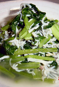 小松菜とシラスの炒め煮