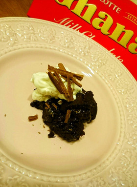 材料5種類 濃厚チョコケーキ