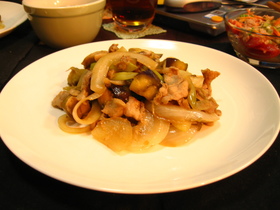 豚肉となすの味噌炒め
