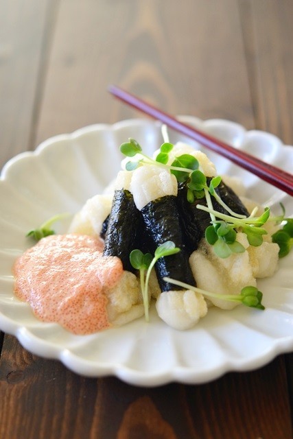 磯辺餅の明太子醬油ソースの画像