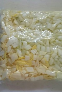 白菜の芯＊塩もみ保存