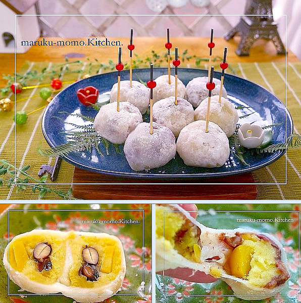 お節のリメイク＊レンジでもちもち和菓子♪