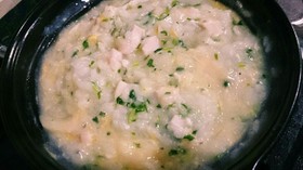 お粥苦手さんへ、卵と鶏肉入りの七草粥