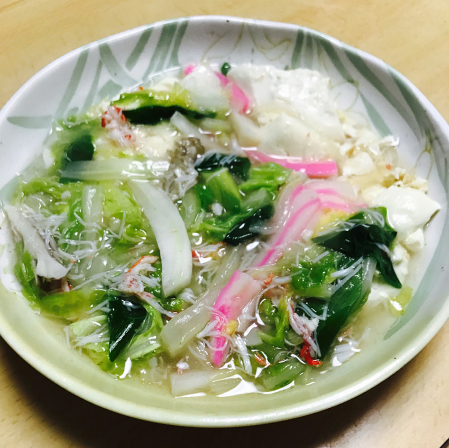 お節リメイク 蟹と白菜のあんかけ豆腐の画像