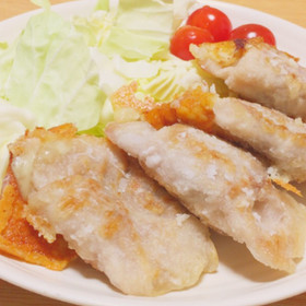 豚ローススライスのチーズはさみ焼き