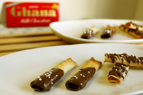餃子の皮でお手軽♪チョコシガール