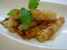 レンコンの豚肉巻スティック