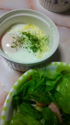 電子レンジでエッグスラット(*^O^*)