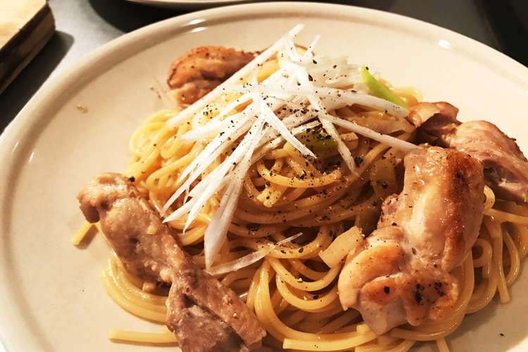 鶏ももとネギのダシ香る和風パスタ レシピ 作り方 By パッパッとさやさん クックパッド 簡単おいしいみんなのレシピが352万品