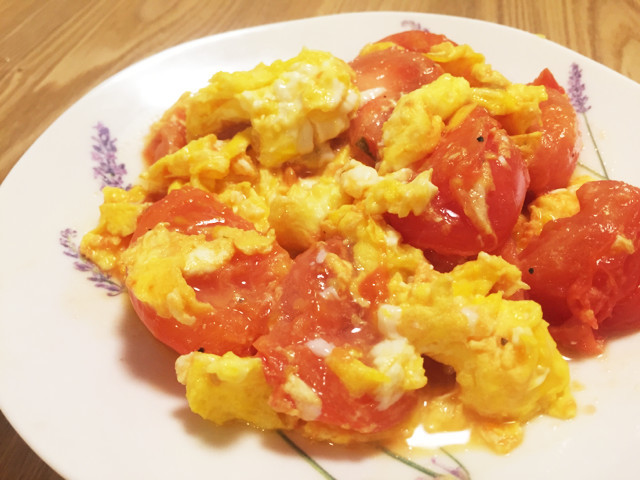 台湾家庭料理☆トマトと卵の炒めの画像