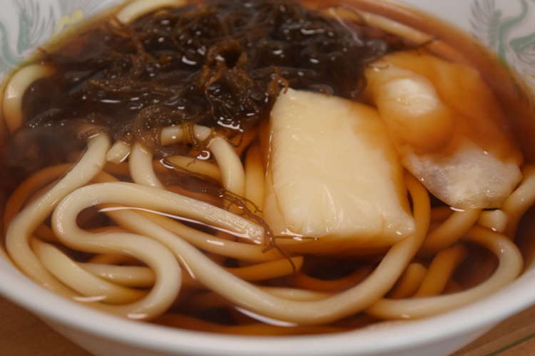手作り麺つゆ もずく入り力うどん レシピ 作り方 By クッキング秀さん クックパッド