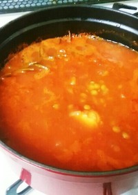 ⅲレンズ豆とベーコンのトマトスープ