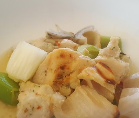 魚焼きグリルで鶏肉と根菜のグリル