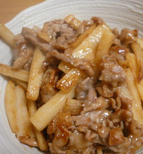 豚肉と山芋の中華炒め