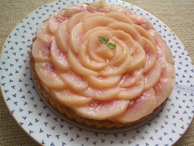 桃のヨーグルトタルト