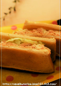 鮭マヨ＆レタスのサンドイッチ