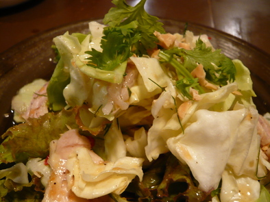 鶏とキャベツのタイ風サラダの写真