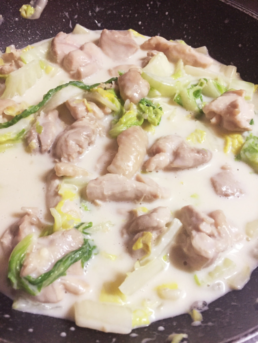 簡単♡白菜と鶏モモのクリーム煮の画像