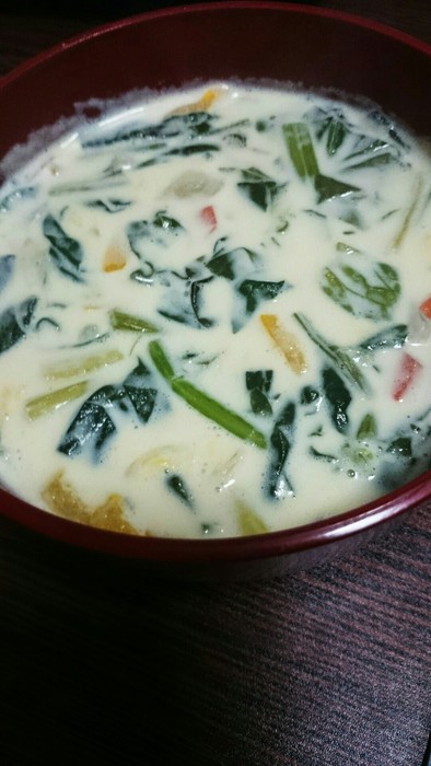 豆乳のクリーミースープの写真