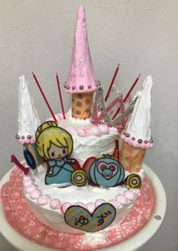お城のデコレーションケーキ