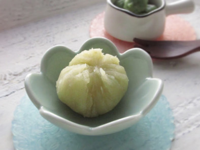 離乳食♡リンゴとサツマイモの巾着の写真