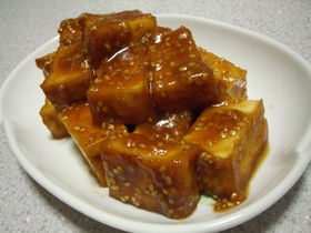 ご飯が進む☆厚揚げのゴマ味噌和え♪