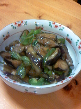 茄子の醤油炒め
