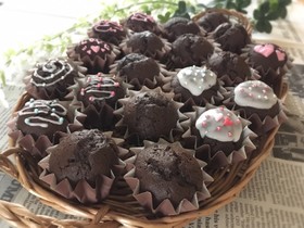 ミニカップケーキ♡バレンタイン大量生産♪