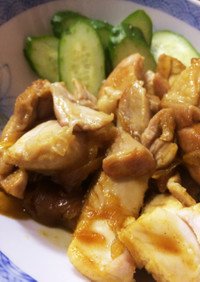 主菜:鶏モモ肉のカレードレッシング炒め