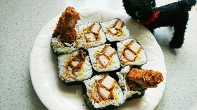豚カツの太巻き 市販の豚カツで簡単
