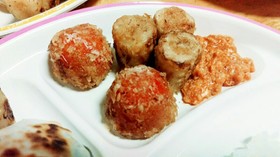 ツナ1缶分でプチトマトとちくわの揚げ焼き